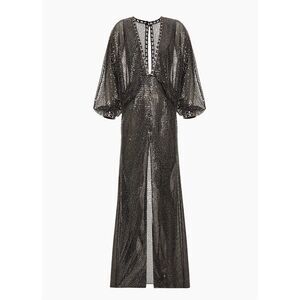 Ozgur Masur Sequin Balloon-Sleeve Gown